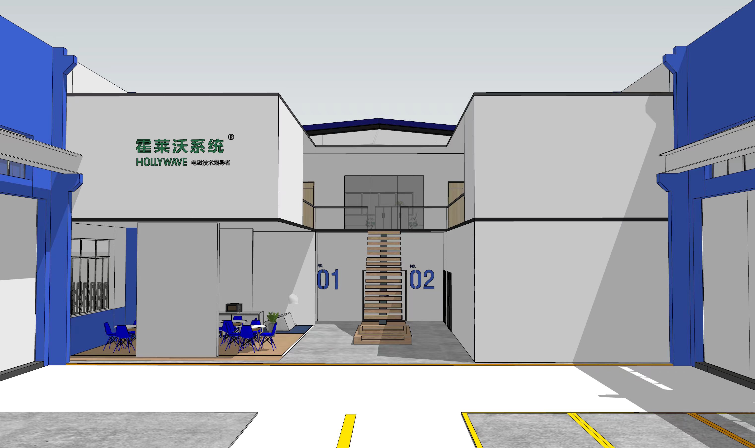 廠房鋼結構搭建后，辦公室效果圖